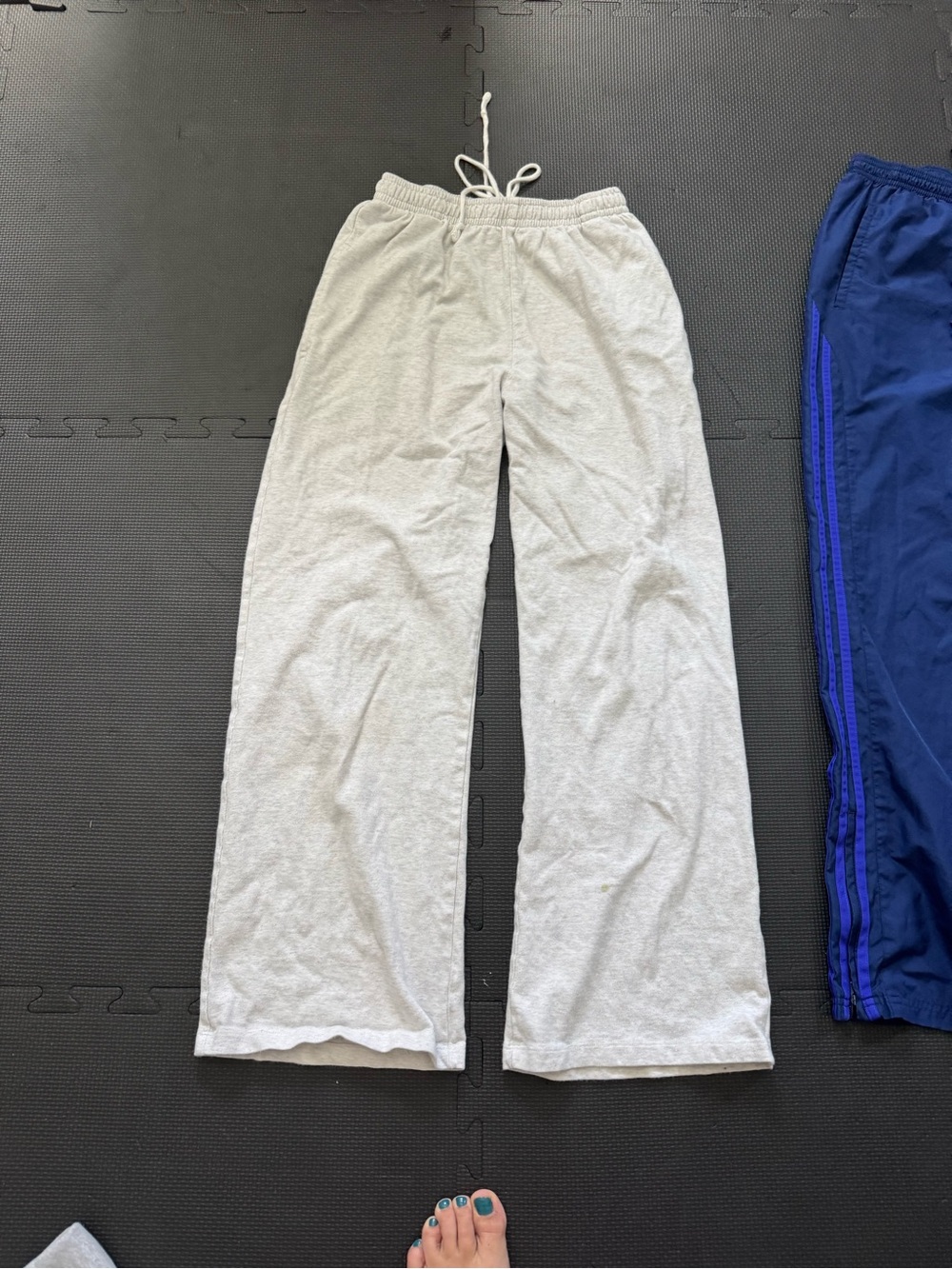 Brandy Melville Wide Leg Pants in Light Gray